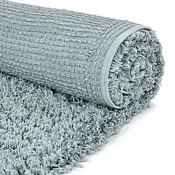 Alfombras de pelo largo - Combarro Solid Cotton Shaggy (azul claro)