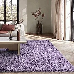 Alfombras de pelo largo - Combarro Solid Cotton Shaggy (violeta claro)