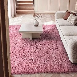 Alfombras de pelo largo - Combarro Solid Cotton Shaggy (rosa claro)
