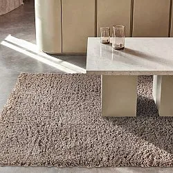 Alfombras de pelo largo - Combarro Solid Cotton Shaggy (taupe)