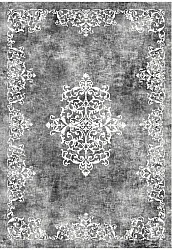 Alfombra Wilton - Santi (gris oscuro/blanco)