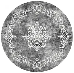 Alfombras redondeadas - Santi (gris oscuro/blanco)