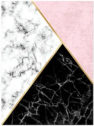 Alfombra Wilton - Savino (negro/blanco/rosa)