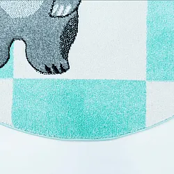 Alfombra infantil - Bueno Indian Bear Rund (turquesa)