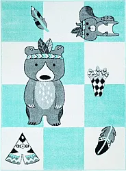 Alfombra infantil - Bueno Indian Bear (turquesa)