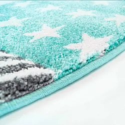 Alfombra infantil - Bueno Night Stars Rund (turquesa)