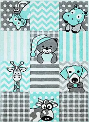 Alfombra infantil - Bueno Animals (turquesa)