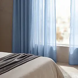 Cortinas Pack de 2 - Cortinas de algodón Selena (azul)