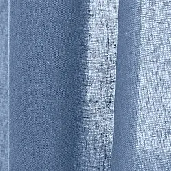 Cortinas Pack de 2 - Cortinas de algodón Selena (azul)