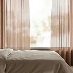 Cortinas Pack de 2 - Cortinas de algodón Selena (marrón oscuro)