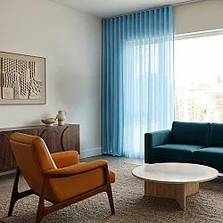 Cortinas Pack de 2 - Cortinas de algodón Selena (turquesa)