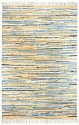 Alfombra de algodón - Delhi (beige/azul)