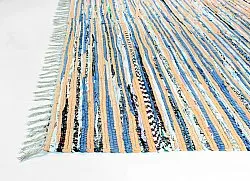 Alfombra de algodón - Delhi (beige/azul)