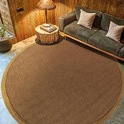 Alfombras redondeadas (sisal) - Agave (marrón)