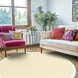 Alfombras redondeadas (sisal) - Agave (marfil)