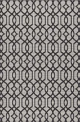 Alfombra de algodón - Kebira (gris/negro)