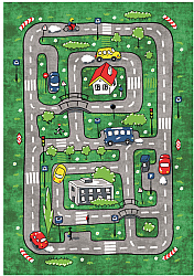 Alfombra infantil - Village Road (verde)