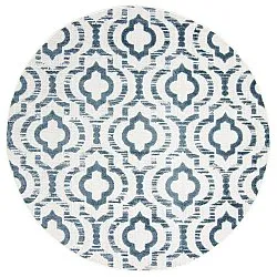 Alfombras redondeadas - Indoor/Outdoor Trenton (blanco/azul)