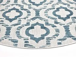 Alfombras redondeadas - Indoor/Outdoor Trenton (blanco/azul)