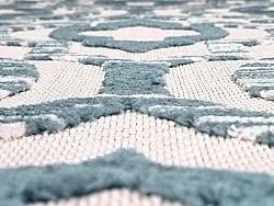 Alfombras redondeadas - Indoor/Outdoor Trenton (blanco/azul)