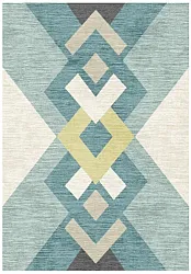 Alfombra Wilton - Temara (azul/multicolor)