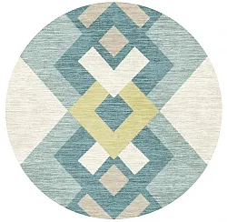Alfombras redondeadas - Temara (azul/multicolor)