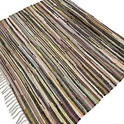 Alfombra de trapo - Happy (amarillo/multicolor)