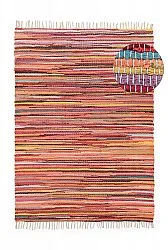 Alfombra de trapo - Happy (rosa/multicolor)