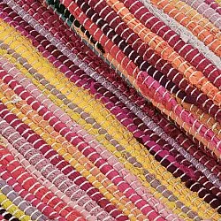 Alfombra de trapo - Happy (rosa/multicolor)