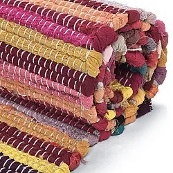 Alfombra de trapo - Happy (rosa/multicolor)