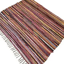 Alfombra de trapo - Happy (rosa/multicolor)