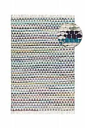 Alfombra de trapo - Lindby (azul/multicolor)