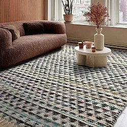 Alfombra de trapo - Lindby (azul/multicolor)