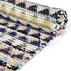 Alfombra de trapo - Lindby (azul/multicolor)