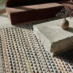 Alfombra de trapo - Lindby (amarillo/multicolor)