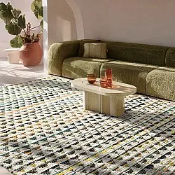 Alfombra de trapo - Lindby (amarillo/multicolor)