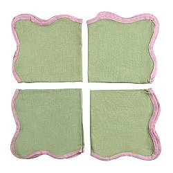 Servilletas - Paquete de 4 Servilletas de tela Yrsa (verde)