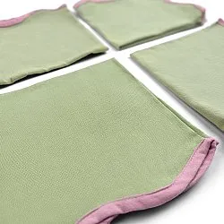 Servilletas - Paquete de 4 Servilletas de tela Yrsa (verde)