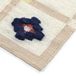 Alfombra de Lana - Lausanne Flatweave Tufted Premium (blanco/beige)