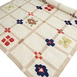 Alfombra de Lana - Lausanne Flatweave Tufted Premium (blanco/beige)
