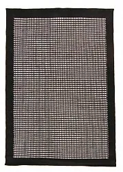 Alfombra de Lana - Luxor (negro/blanco)