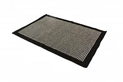 Alfombra de Lana - Luxor (negro/blanco)