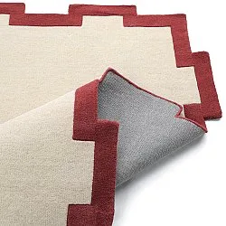 Alfombra de Lana - Agra Hand Tufted Wool Premium (crema/rojo)