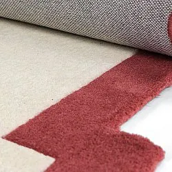 Alfombra de Lana - Agra Hand Tufted Wool Premium (crema/rojo)