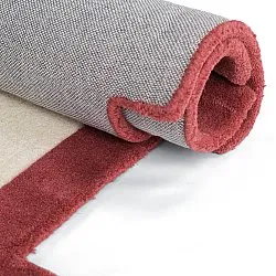 Alfombra de Lana - Agra Hand Tufted Wool Premium (crema/rojo)