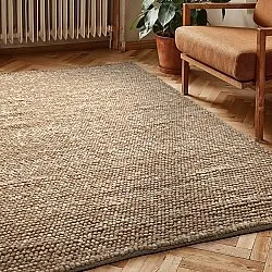Alfombra de Lana - Avafors Wool Bubble (marrón claro/blanco)
