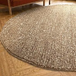 Alfombras redondeadas - Avafors Wool Bubble (marrón claro/blanco)