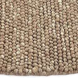 Alfombras redondeadas - Avafors Wool Bubble (marrón claro/blanco)