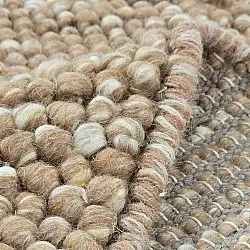 Alfombras redondeadas - Avafors Wool Bubble (marrón claro/blanco)