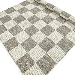 Alfombra de Lana - Dundee (gris/blanco)